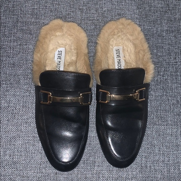 fur mules steve madden